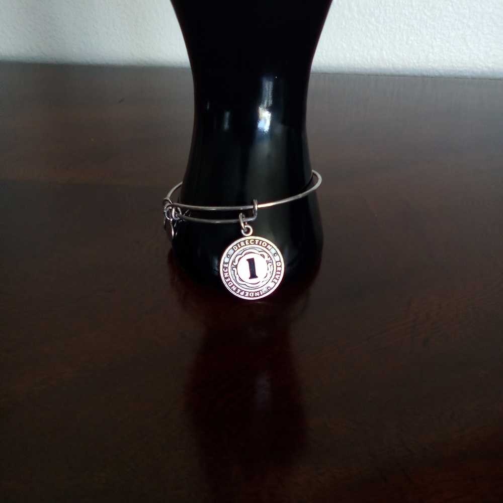 ALEX AND ANI 1 DIRECTION‎ 1 DRIVE 1 INDIFFERENCE SILVER TONE CHARM BRACELET